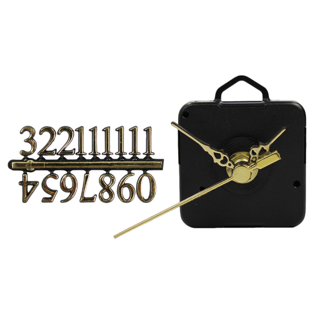 Mecanismo Relógio Número E Ponteiro Pequeno Dourado 10 Kits