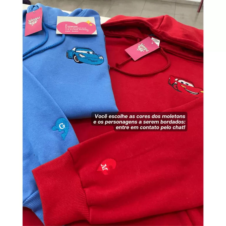 Kit (com 2) Moletom com Bordado Personalizado Mode