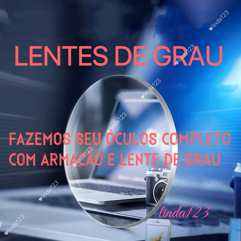 Par Lentes para colocar seu grau completo óculos com Hipermetropia Miopia Astigmatismo Presbiopia