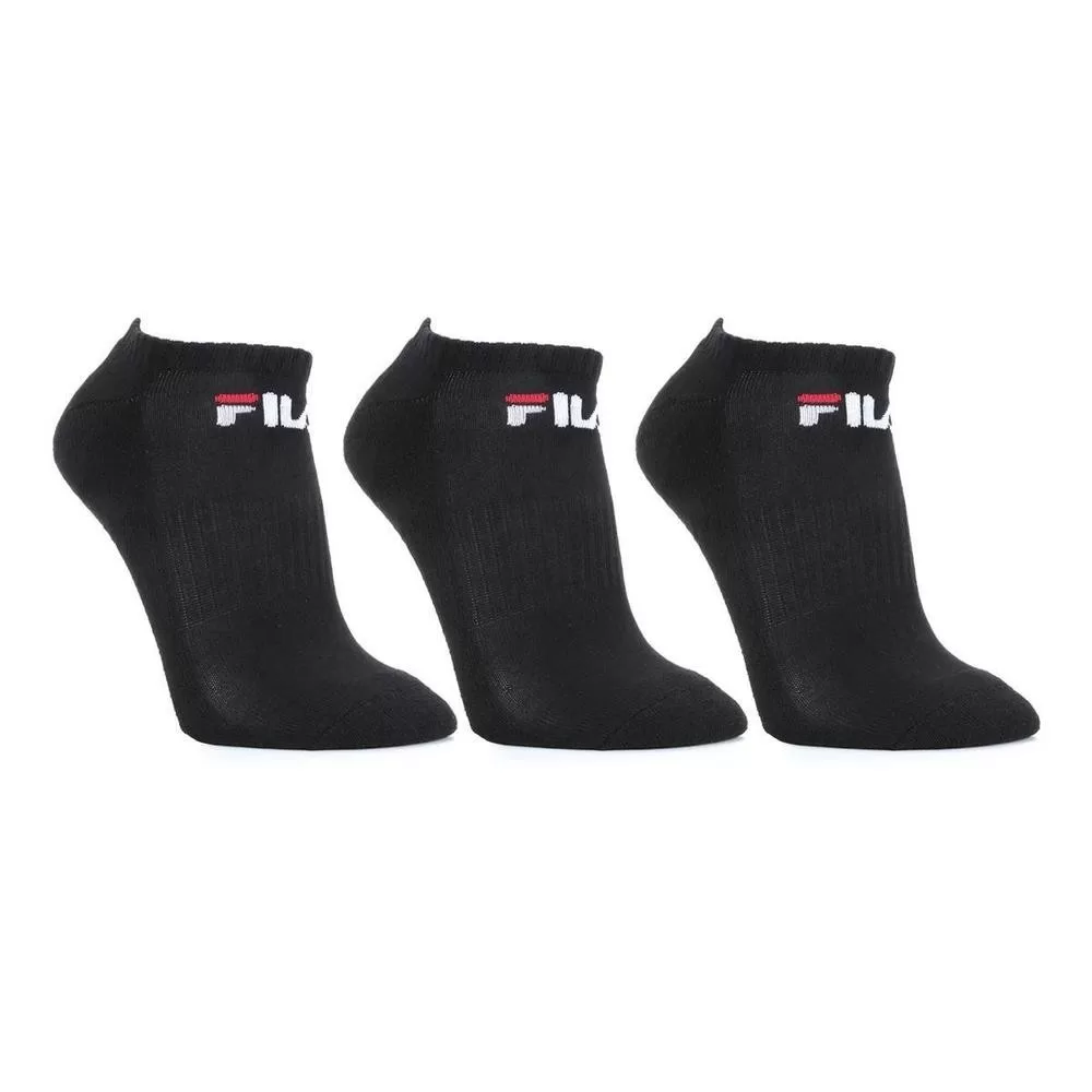 Kit Meia Fila Cano Curto Logo c/ 3 pares – Preto