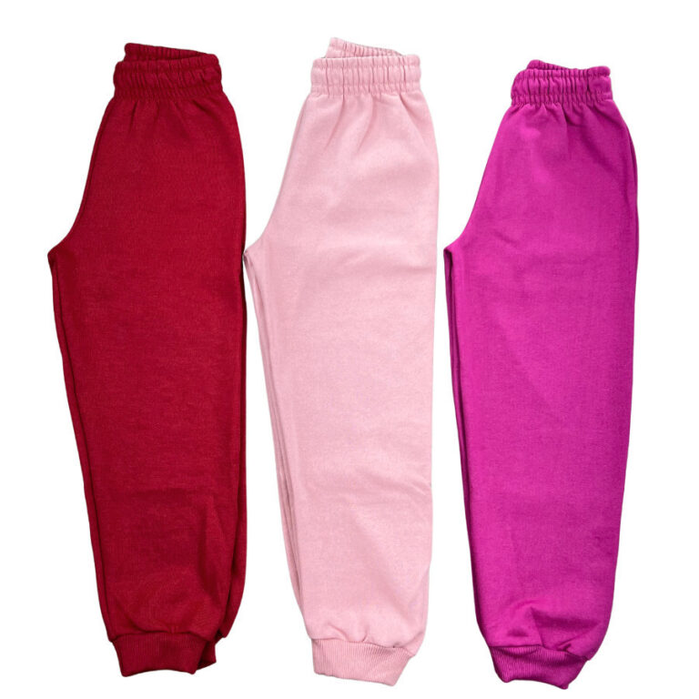 Kit com 3 Calças Moletom Felpudo Peluciado Quenti