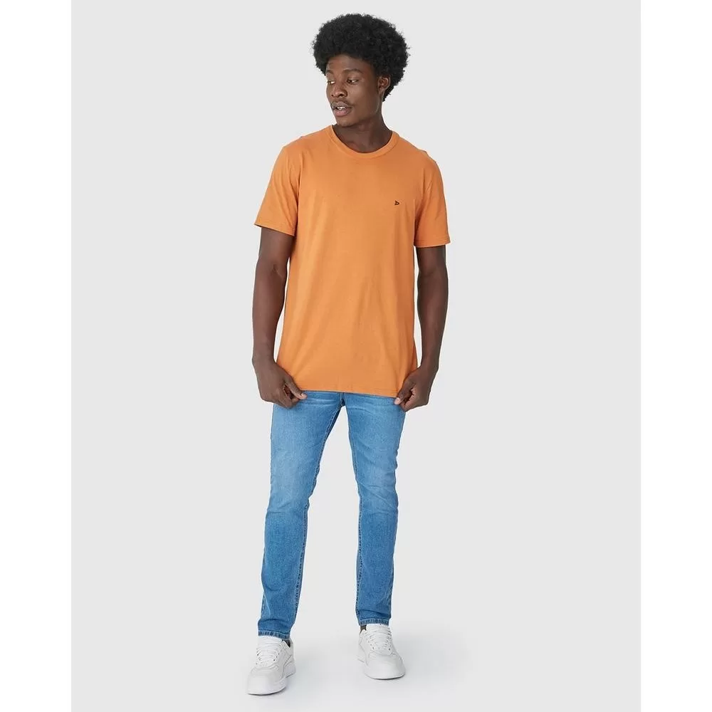 Calça Masculina Skinny Tape Cintura Média Em Flex Jeans