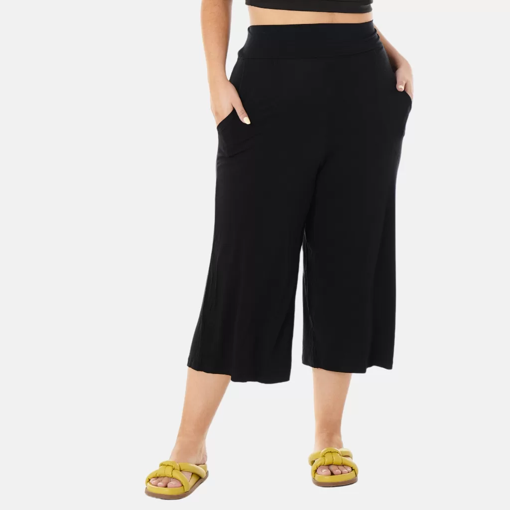 Calça Feminina Plus Size Pantacourt Cintura Alta Tamanhos Grandes 102507-A