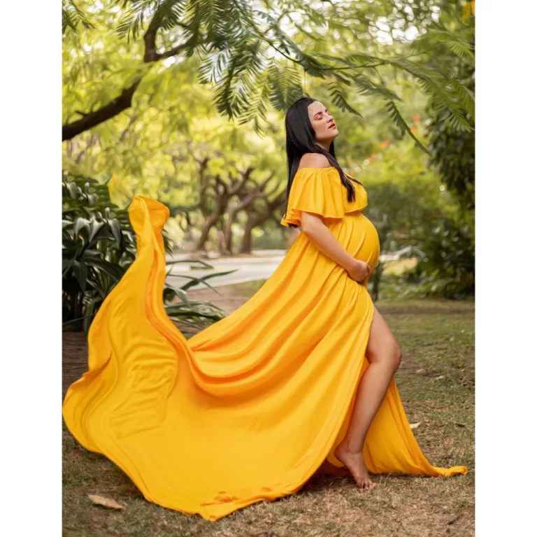 Vestido para ensaio fotográfico de grávida