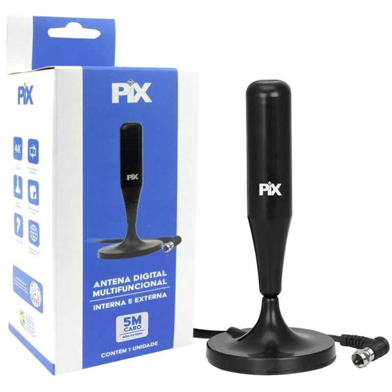 Antena Digital Interna Externa para TV HDTV 4K Bas