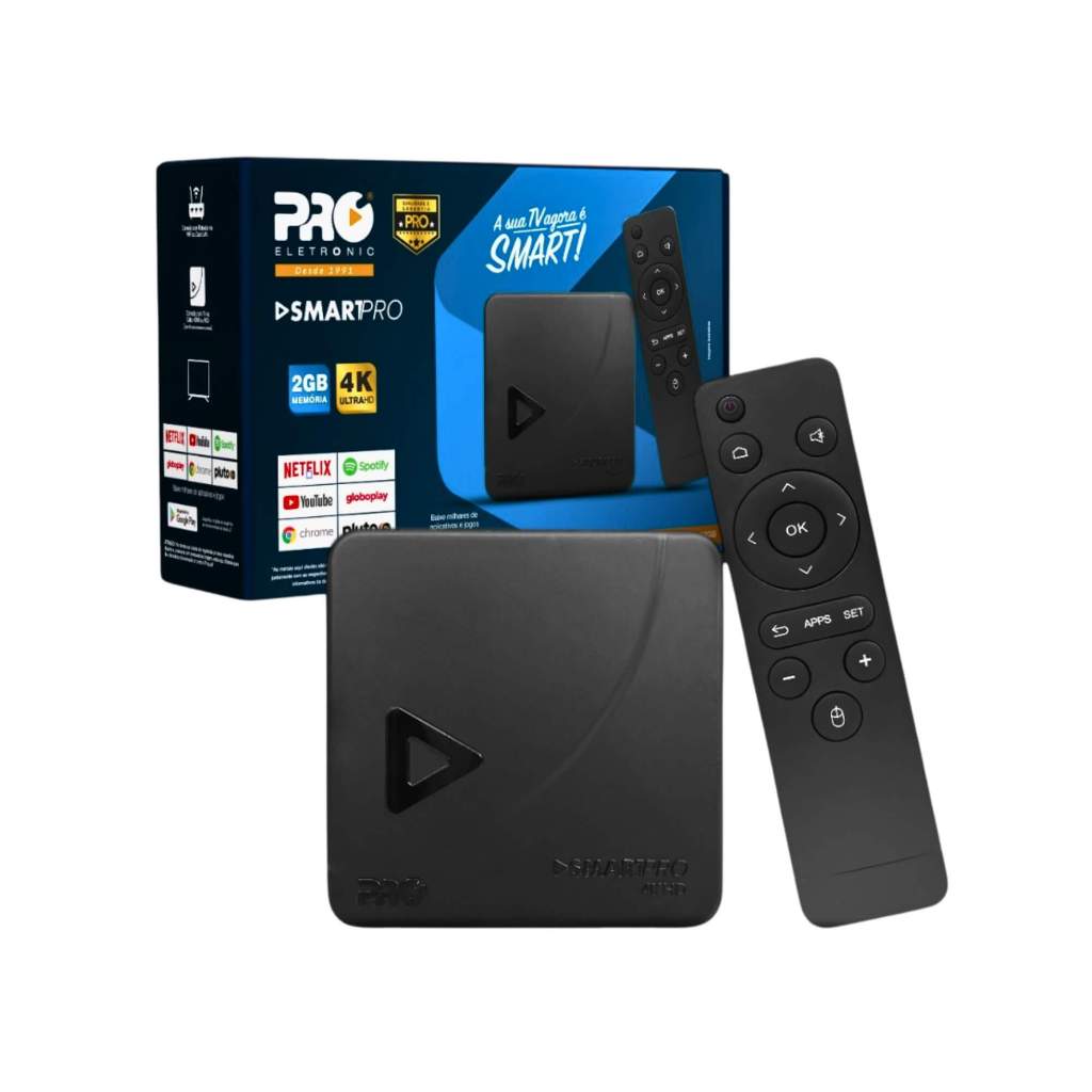 Smartbox 4K HD Wifi para Recepção De Conteúdo Digital Pro Eletronic – PROSB-3000/16GB