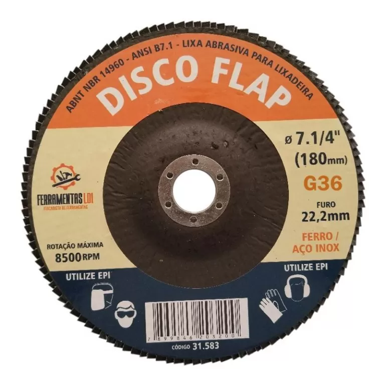 Disco Flap 7 Pol. 180 X 22mm – Caixa 10 Unid