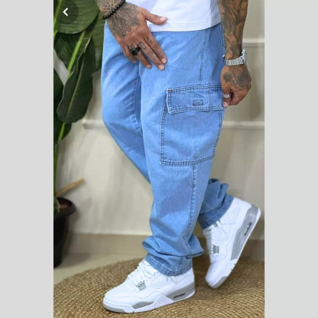 Calças masculinas Streetwear cargo Balão