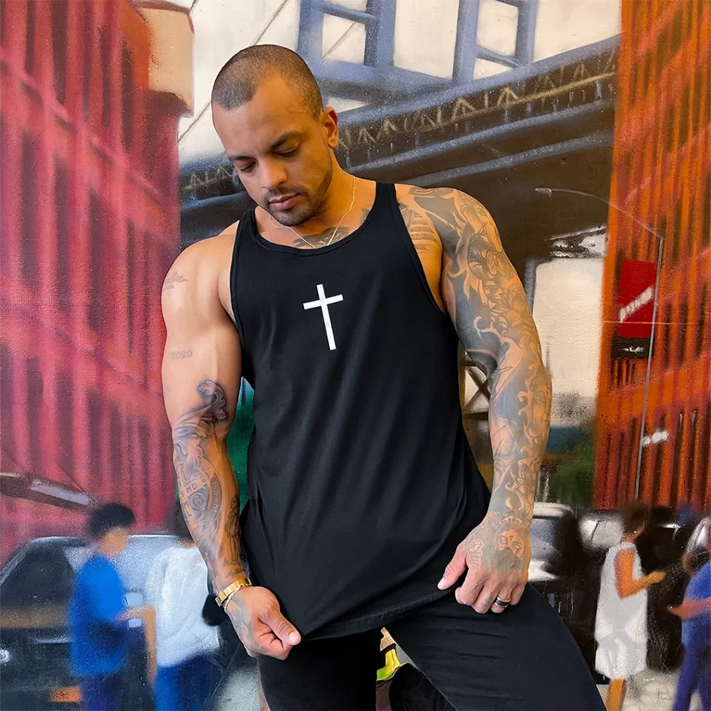 Regata Masculina em Algodão Cavada Bombey Varias Cores – Cruz