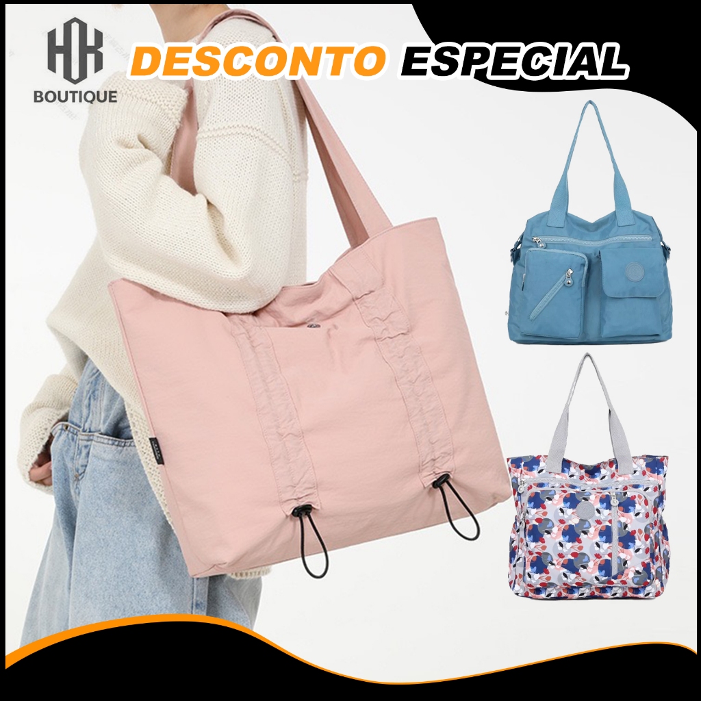 Bolsa feminina ombro saco impermeável  Nylon uso Escolar Faculdade