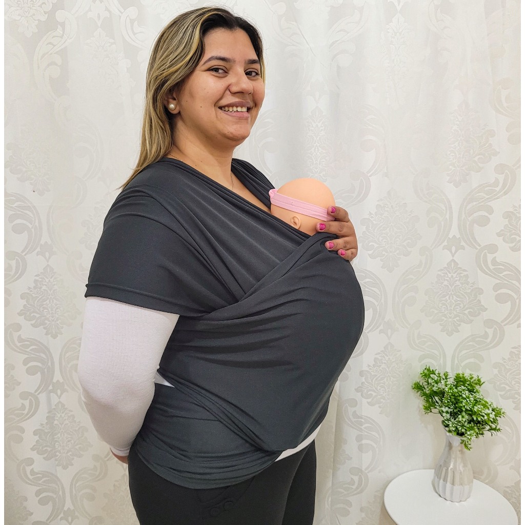 Canguru de Bebê Wrap Sling Malha 5MT – Várias Cores – Tamanho Único