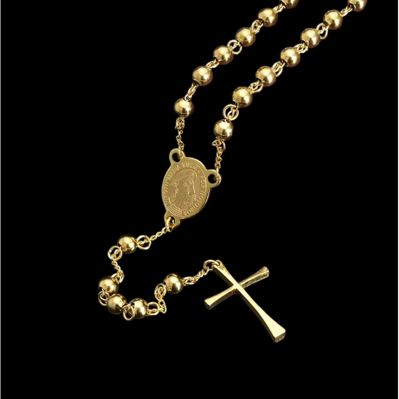 Terço 100% Moeda Antiga Idêntico ao Ouro 18k – Rosário São Bento