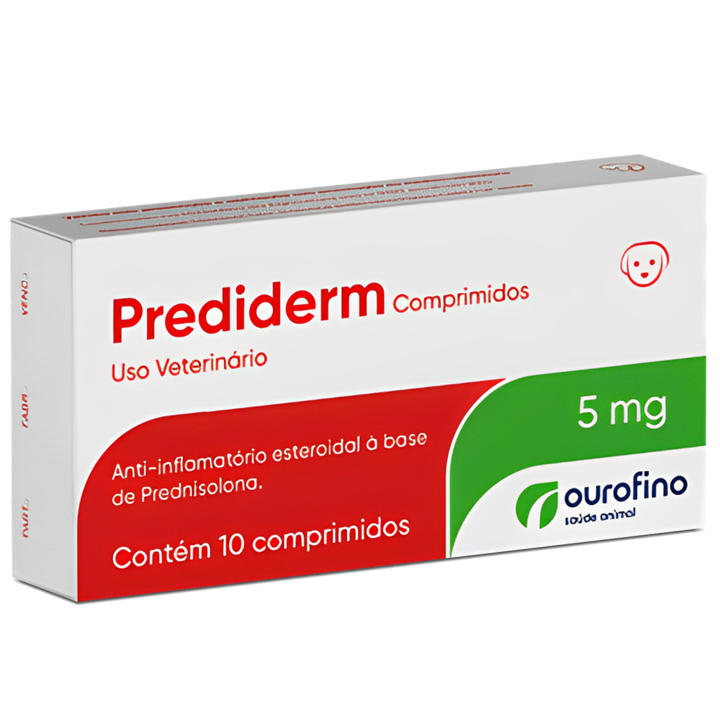 Prediderm  5 Mg – 10 Comprimidos Anti-Inflamatorio Para Cães