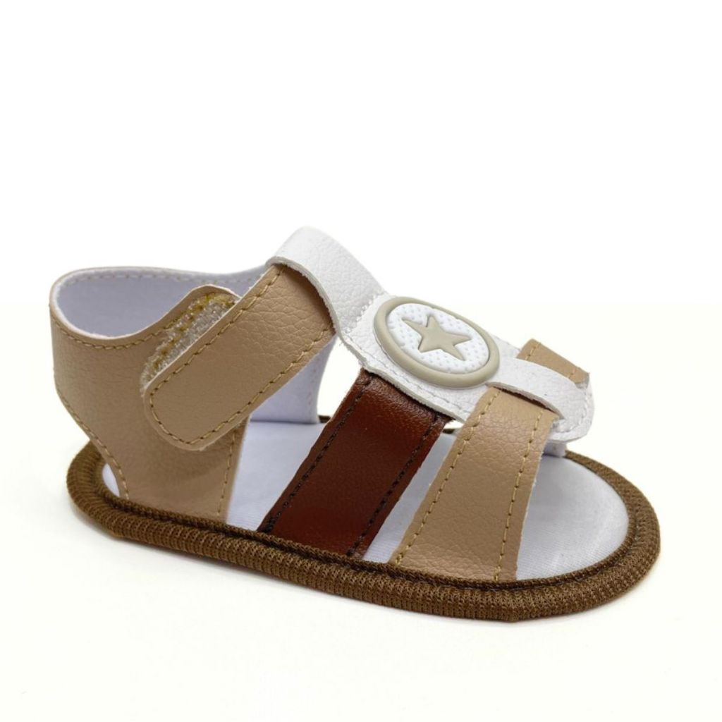 Sandália Baby Recém Nascido Keto Estrelinha Menino Caramelo 5422