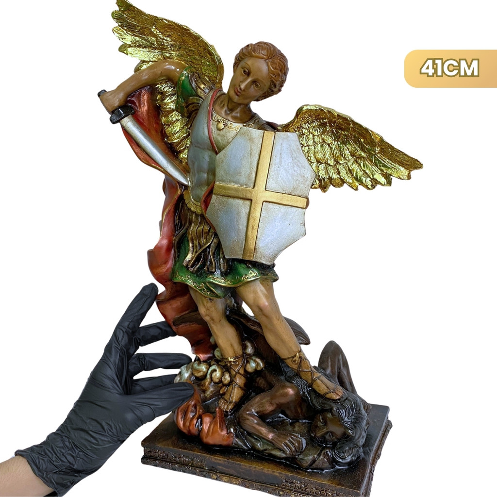 Imagem De São Miguel Arcanjo Grande Resina Santos Católicos