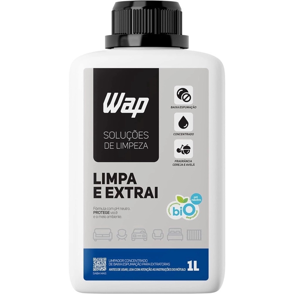 Limpa e Extrai Detergente e Limpador Concentrado Para Extratoras 1L WAP