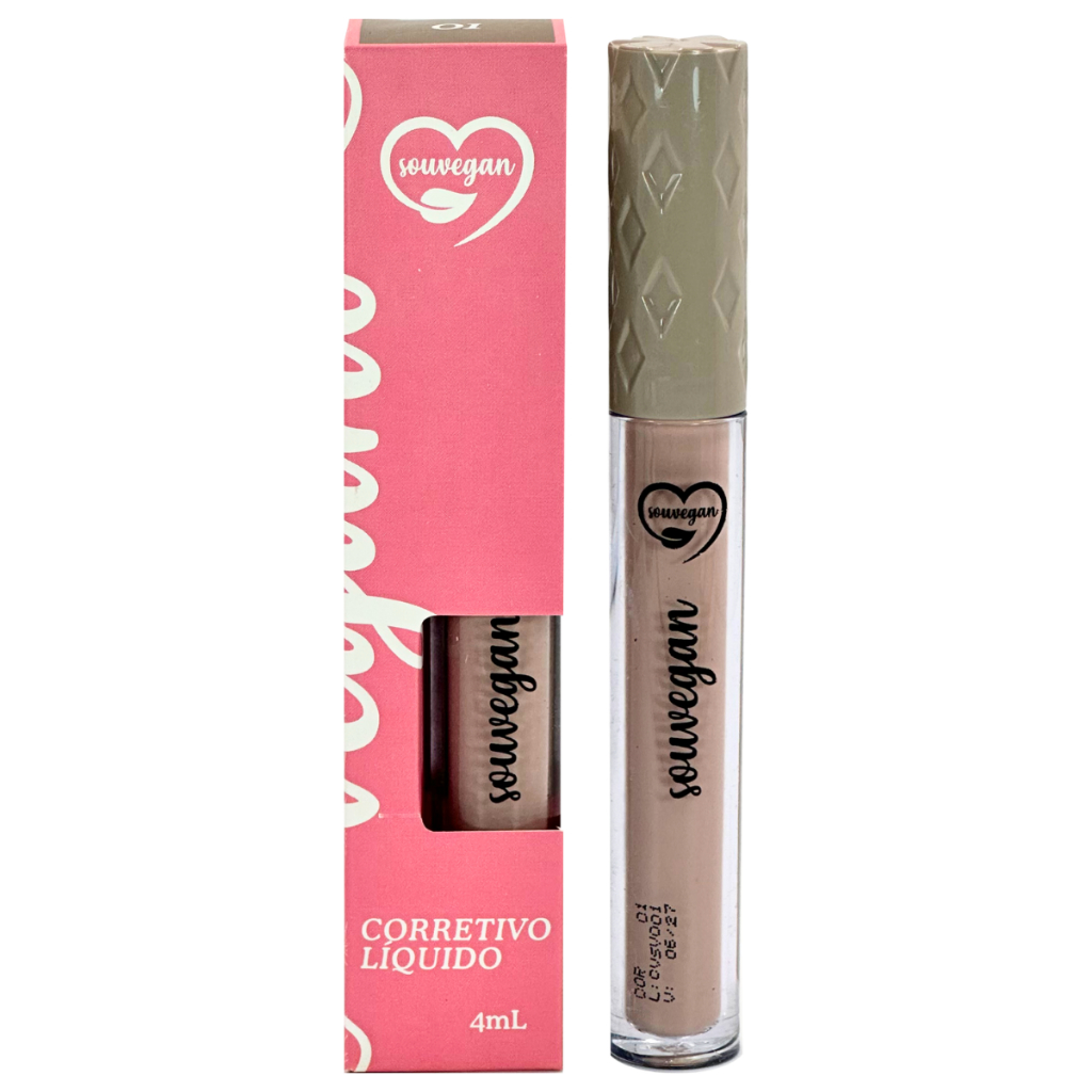 Corretivo Líquido Facial 01 Souvegan Efeito Matte Maquiagem Vegano Lançamento