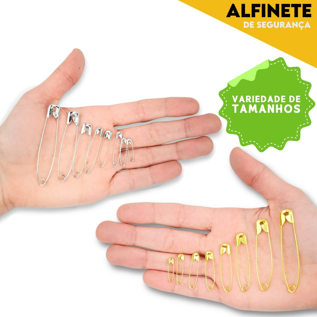 Alfinete de Segurança Ouro/Prata – Pacote com 100/50 Unidades – NL