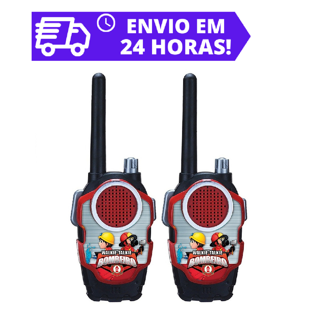 Walkie Talkie Radio Comunicador Brinquedo Infantil Bombeiro
