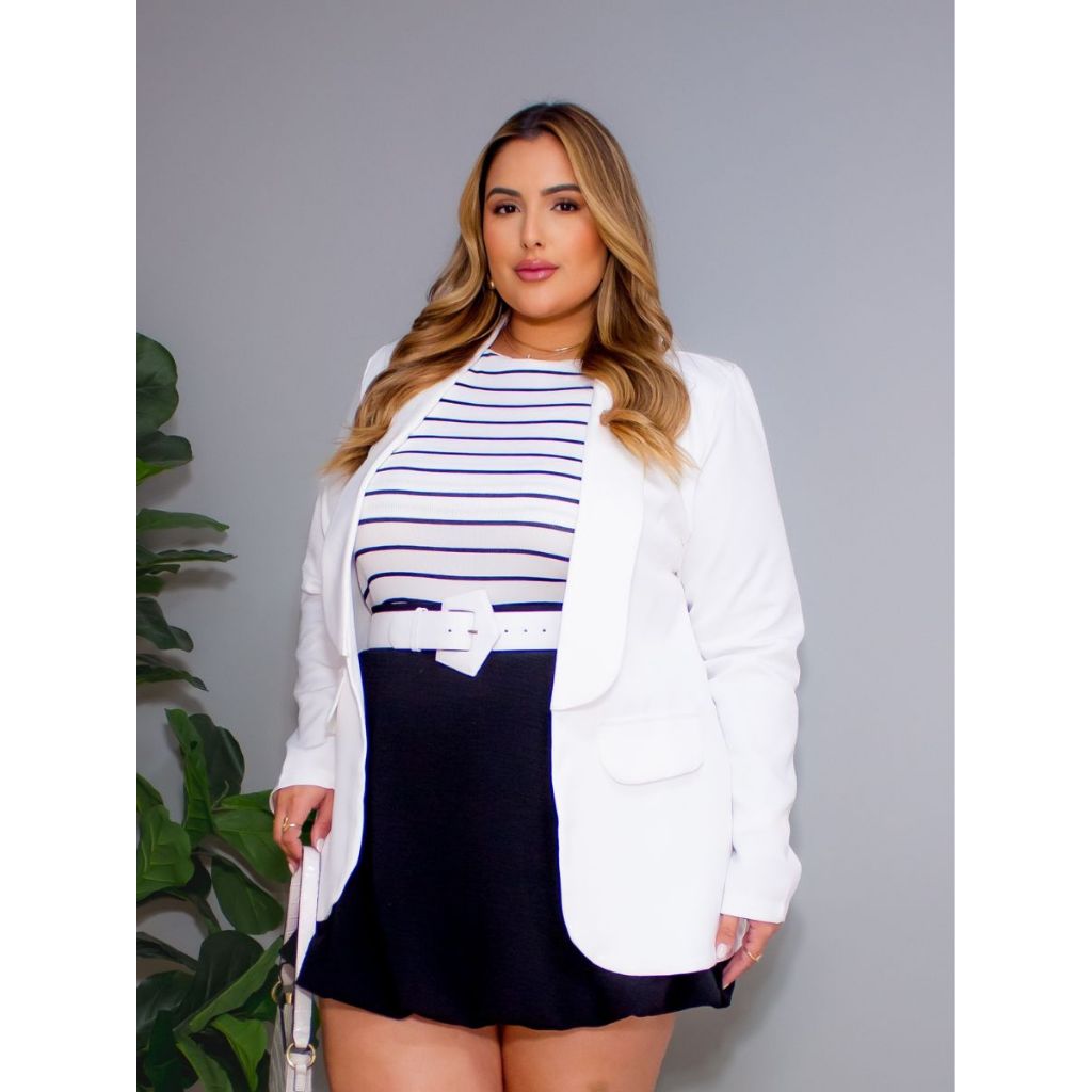 Blazer Feminino Alfaiataria Social PLUS SIZE