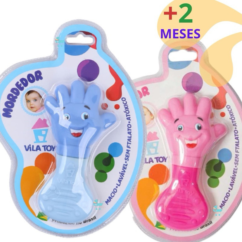Mordedor bebe maozinha mão silicone macio vila toy menino menina
