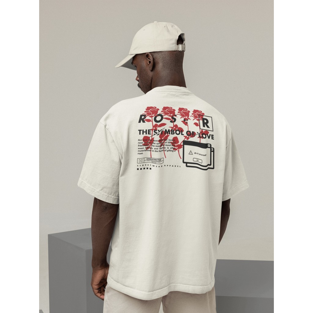 Camisa Camiseta Oversize Streetwear Masculino e Feminino 100% Algodão Treino e Dia a Dia Preto e Off