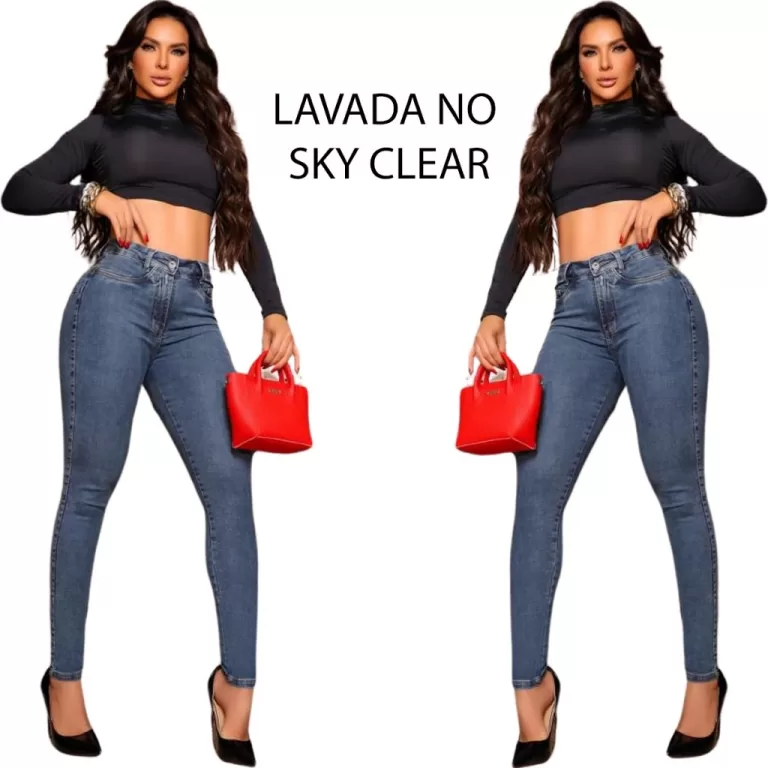 Calça jeans tradicional com pence feminina Skiny 