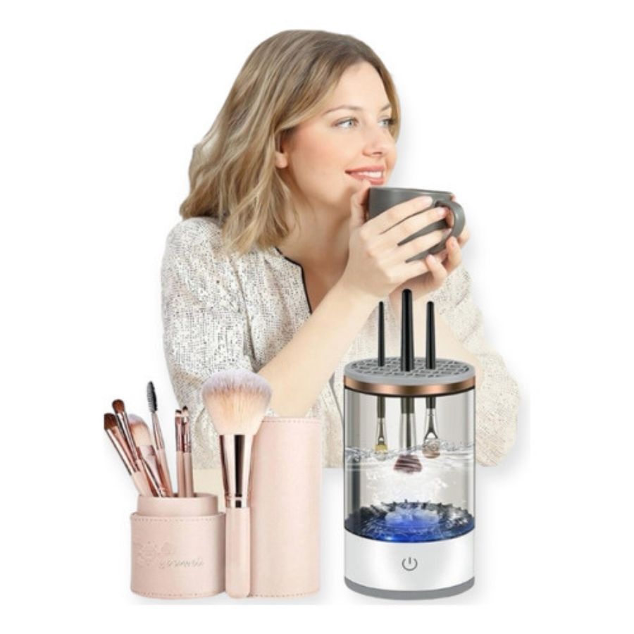Limpador Ultrassônico Pinceis Maquiagem Make Automático Limpeza Recarregável Ubs