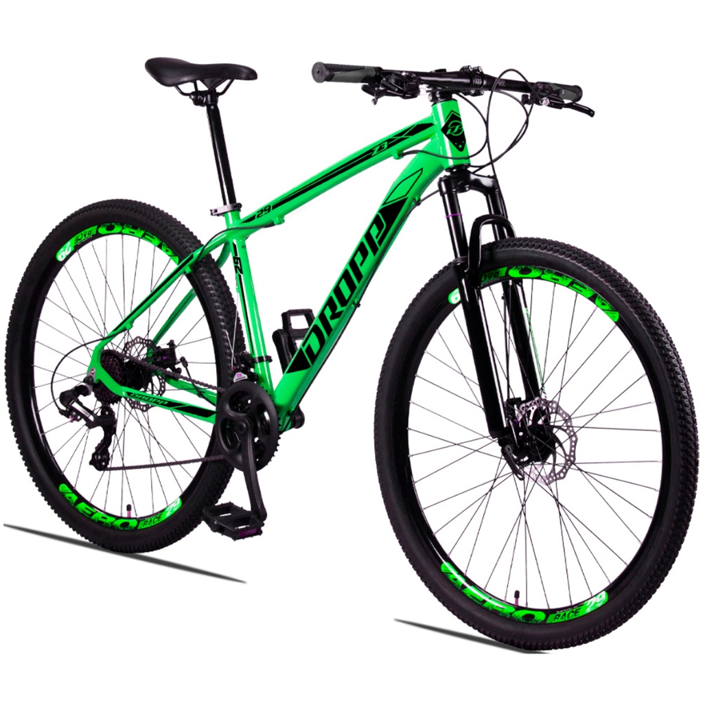 Bicicleta Aro 29 Dropp z3 Câmbios 24 Vel Marchas Freio a Disco Mecânico com Suspensão Dianteira MTB