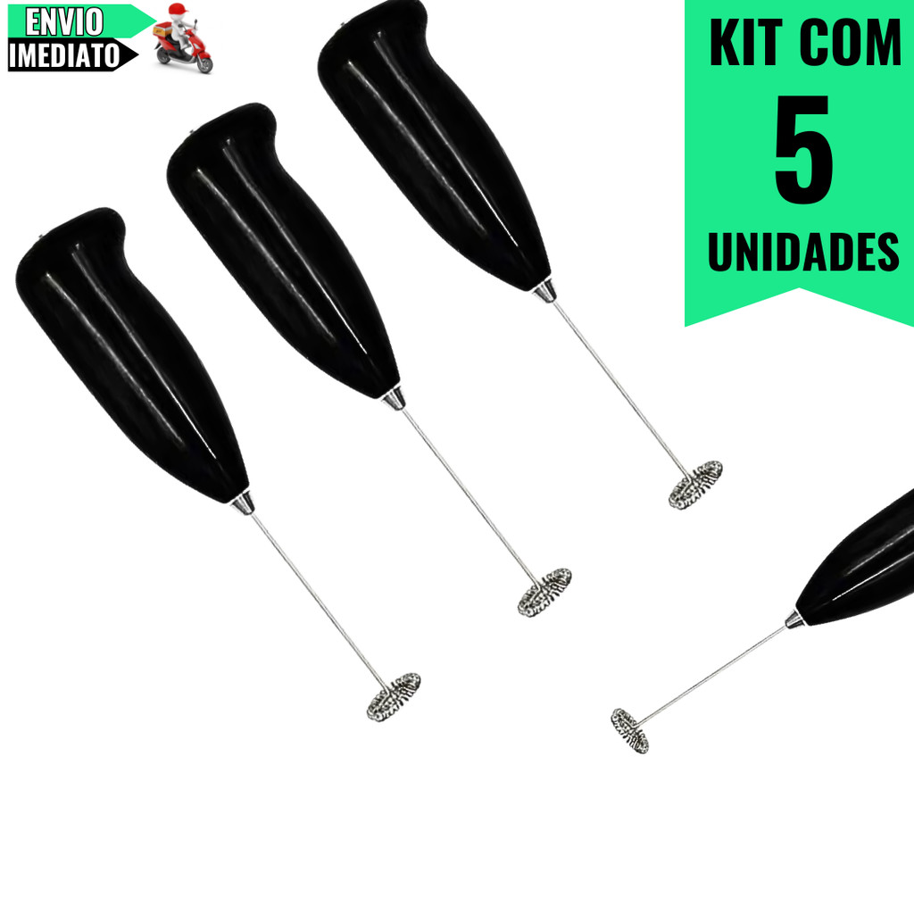 Conjunto com 5 Misturadores de Bebidas em Aço Inox 21 cm  Resistência e Sofisticação para Qualquer O