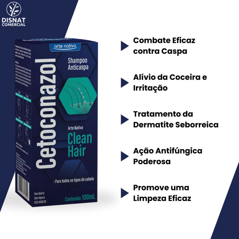 Shampoo Anticaspa Cetoconazol 1% Cosmético 100mL 
