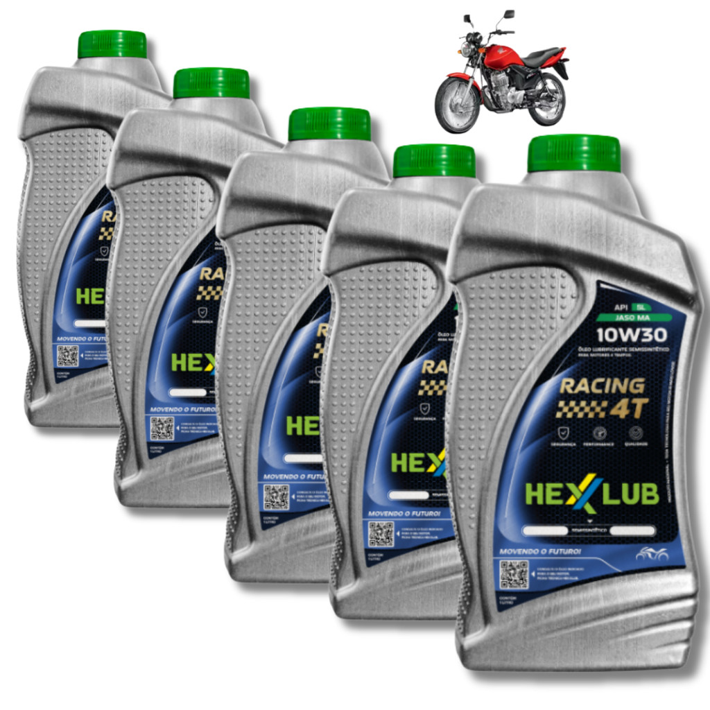 KIT 5 LITROS ÓLEO 10W30 4T SEMI SINTETICO.
