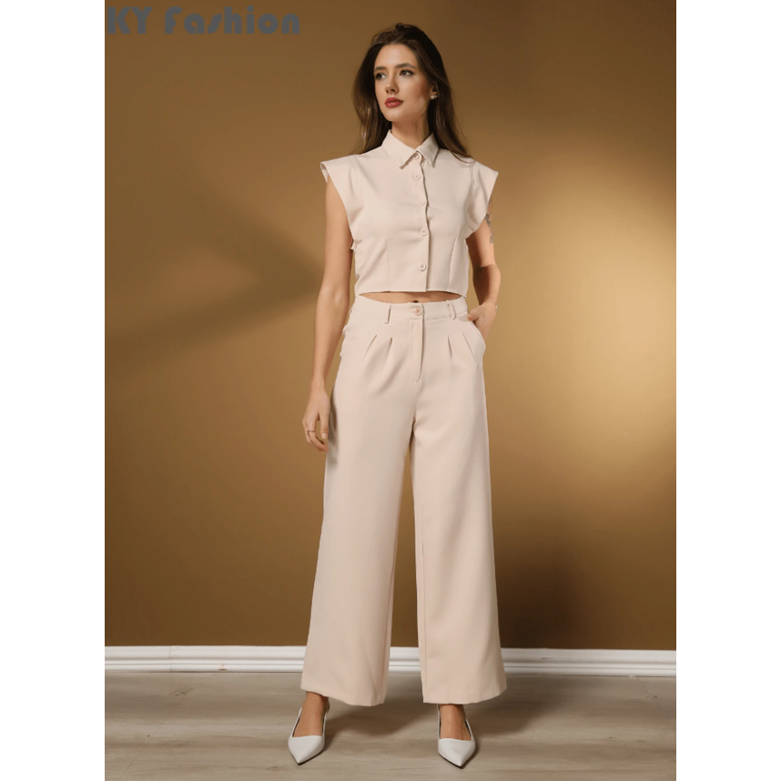 Conjunto Social Feminino Colete + Calça Moda Casual