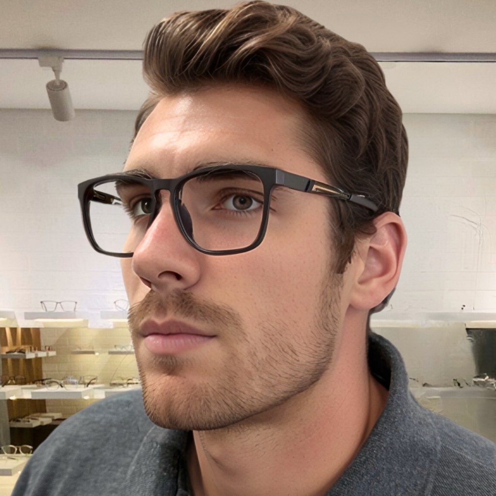 Armação Masculina Clássica Para Grau Casual Leve Confortável