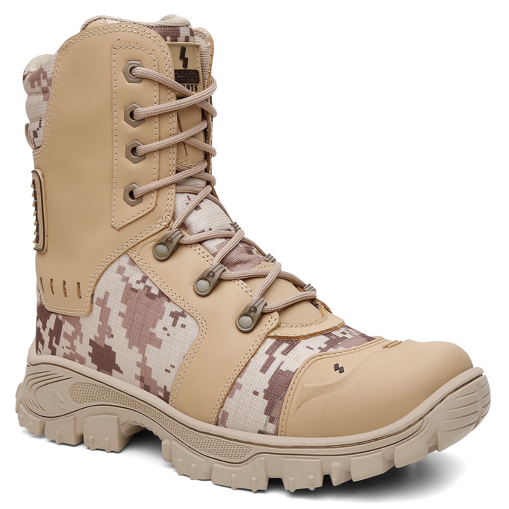 BOTA MILITAR ROTA COURO NOBRE BIQUEIRA PVC