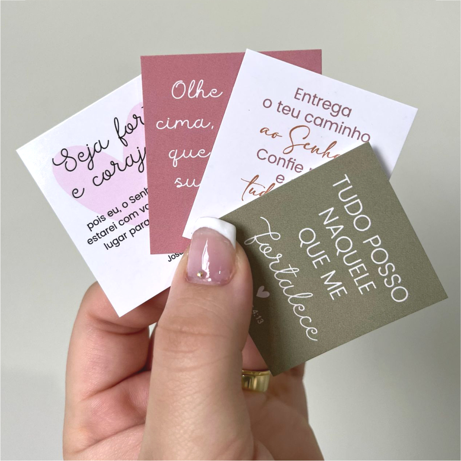 40 a 240  Unidades Mini Cartão com frases evangelicas 4x5cm