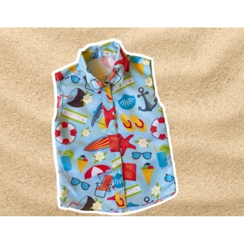 Camisa social verão praia tam 1.2 anos e 2.3 anos