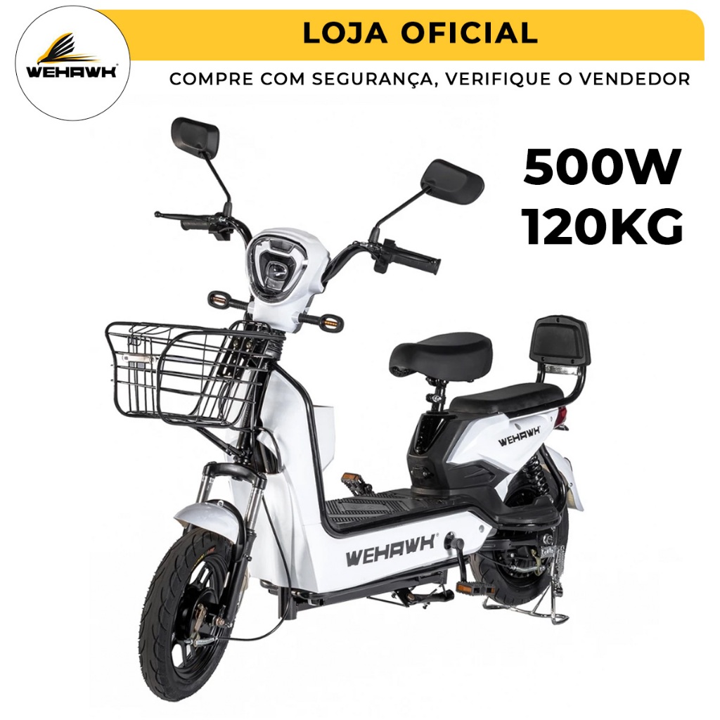 Bicicleta Elétrica Scooter 500w WeHawk Basket WX-03 32Km/h Autonomia 40Km