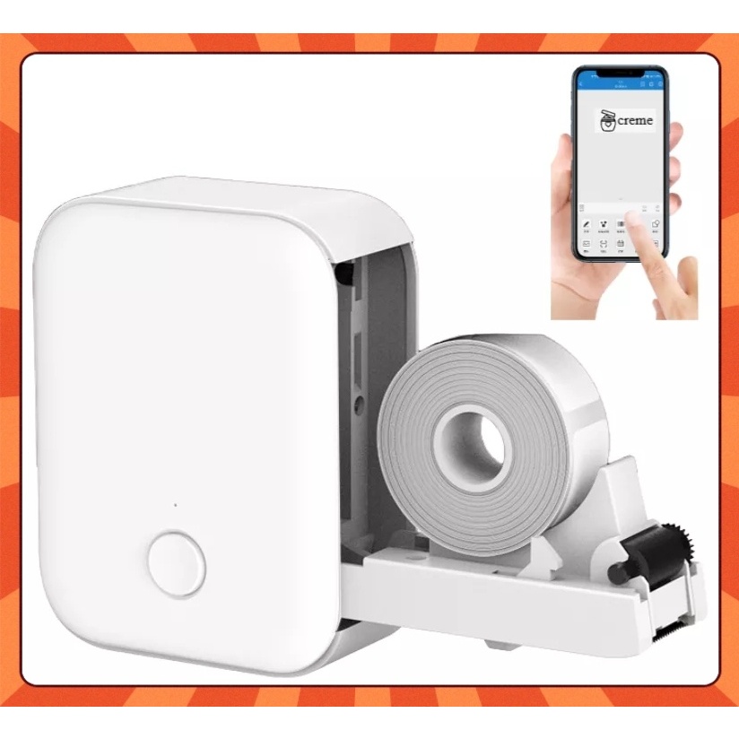 Impressora Térmica Etiquetadora Portátil Inteligente Cortar Automático Auto Adesivo Para Escritório