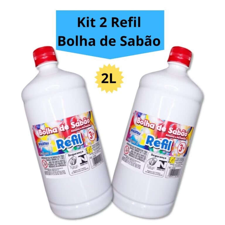 Kit 2 Refis para Bolha de Sabão Líquido Bubble p
