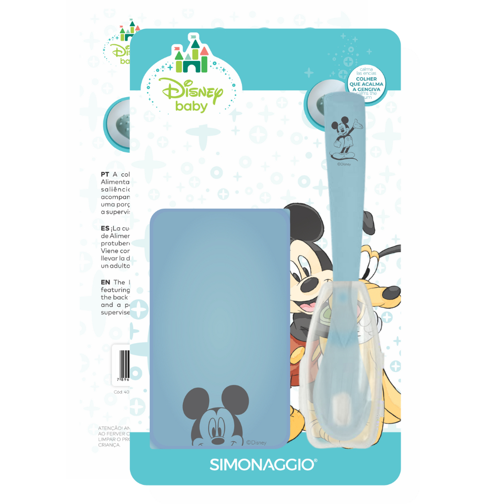 Kit Colher com Proteção e Pote 80ml Infantil Mickey – Disney