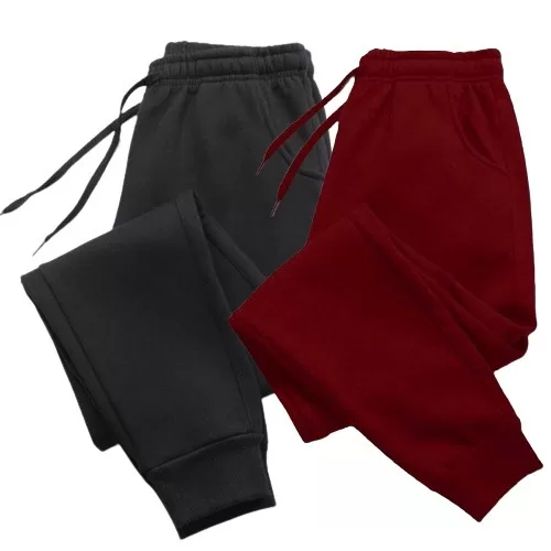 Kit 2 Calça Moletom Peluciado Slin Confortável A