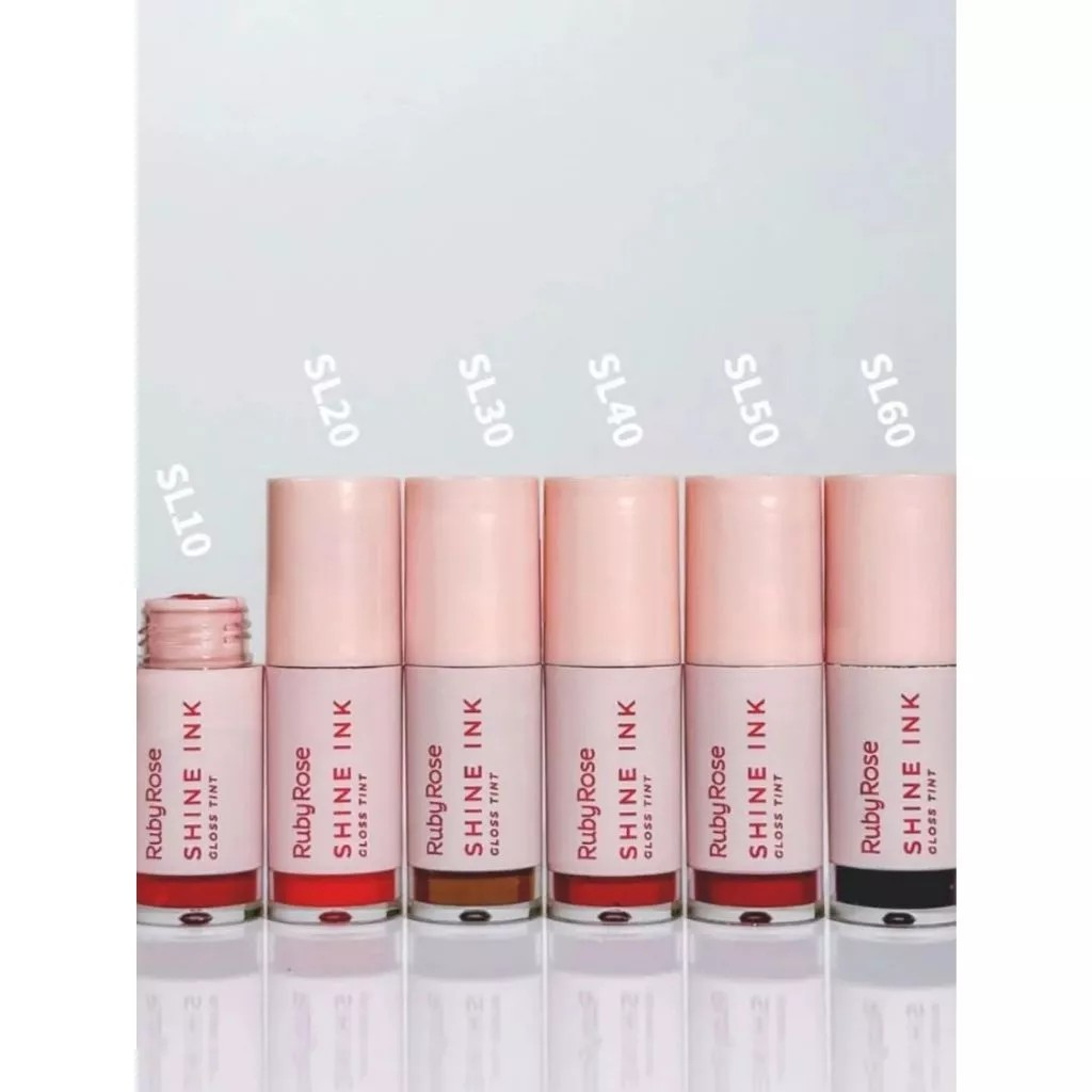 Gloss Tint Shine Ink SI10 SI20 SI30 SI40 SI50 SI60 Linha Rosa Ruby Rose HB L6600
