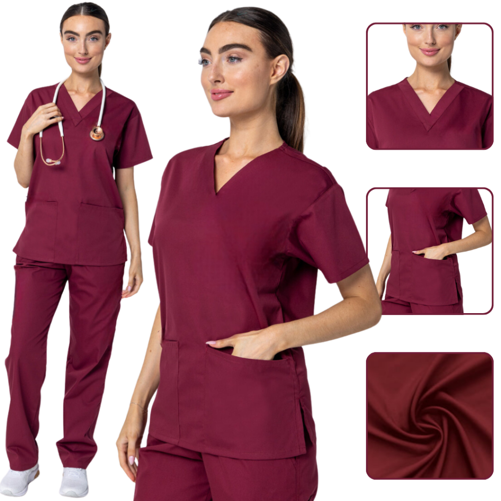 Pijama Hospitalar Cirúrgico Scrub Feminino Acinturado Varias Cores Tamanhos Scrubs Privativos Tecido