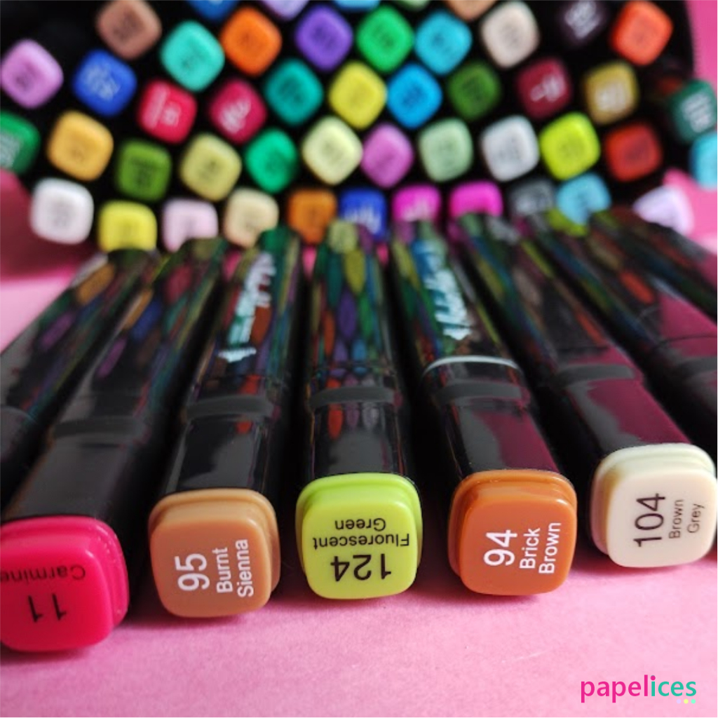 Canetas Marcadores TOUCH Ponta Dupla – AVULSA (UNIDADE) – Cores 0 a 99