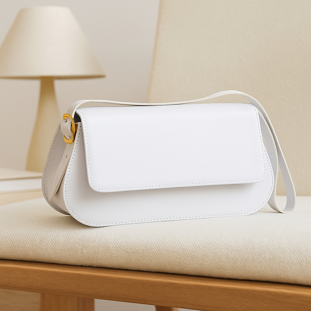 Bolsa Estilo Moda Premium Elegante Baguete Alça Ombro Minimalista Tira Colo Art Life