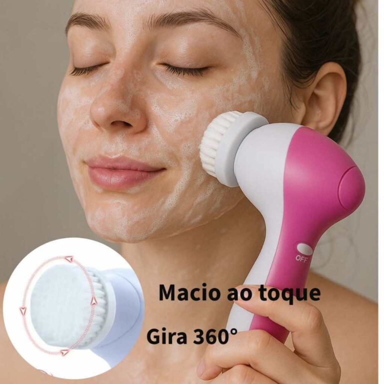 Escova Elétrica Para Limpeza Facial Massageia e E