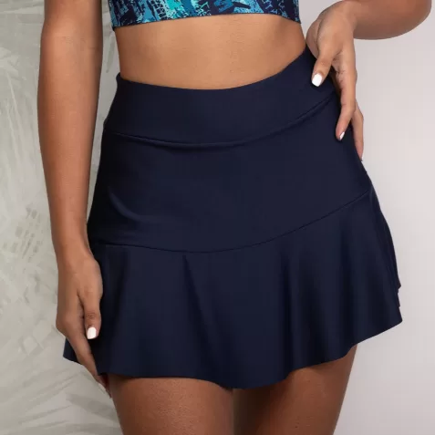Short Saia Fitness Feminino Com Shorts Interno Pol