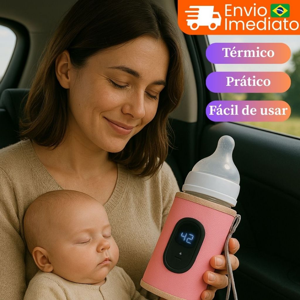 Aquecedor De Mamadeira Térmico Portátil Para Viagem Passeio Leite Quente Morno