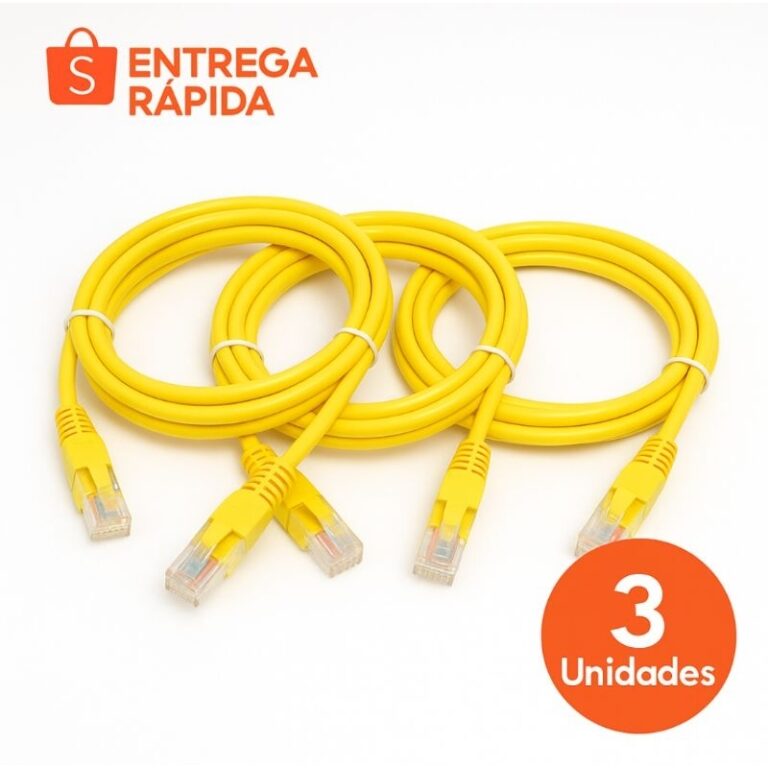 Cabo de Rede RJ45 Ethernet 1 Metro – Amarelo